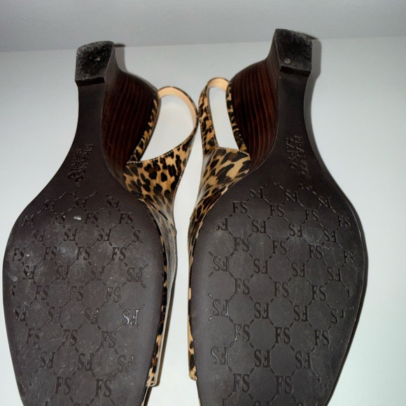 Franco Sarto Leopard Print Heels - size 8M - Picture 6 of 9